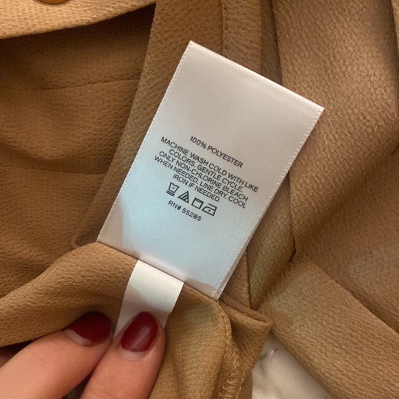 Express Gold Button Down Blouse - Picture 3 of 3